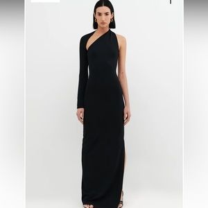 One Shoulder Black Formal Dress!